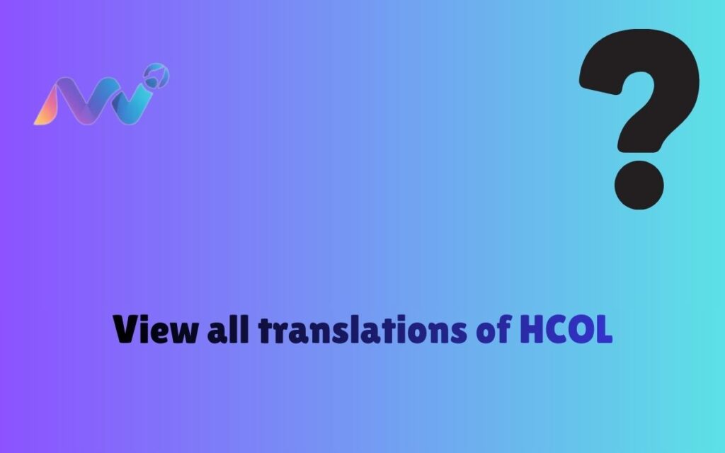 View all translations of HCOL