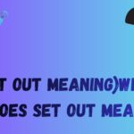 (Set out meaning)what does set out mean